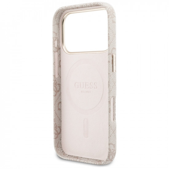 Case Guess 4G Script MagSafe for iPhone 17 Pro pink Case Guess 4G Script MagSafe for iPhone 17 Pro pink