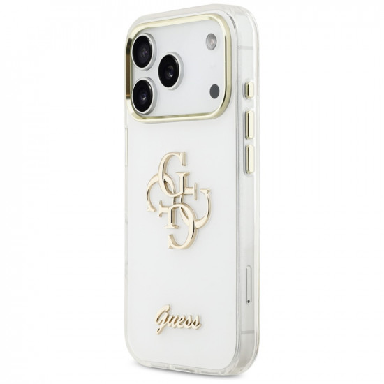Guess IML 4G Script Metal Case for iPhone 17 Pro White Guess IML 4G Script Metal Case for iPhone 17 Pro White