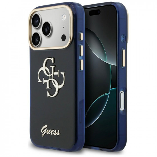 Guess IML 4G Script Metal case for iPhone 17 Pro Max blue Guess IML 4G Script Metal case for iPhone 17 Pro Max blue