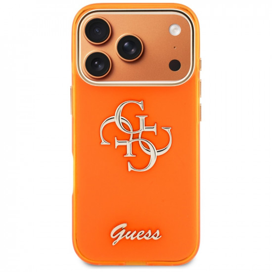 Guess IML 4G Script Metal Case for iPhone 17 Pro Max Orange Guess IML 4G Script Metal Case for iPhone 17 Pro Max Orange