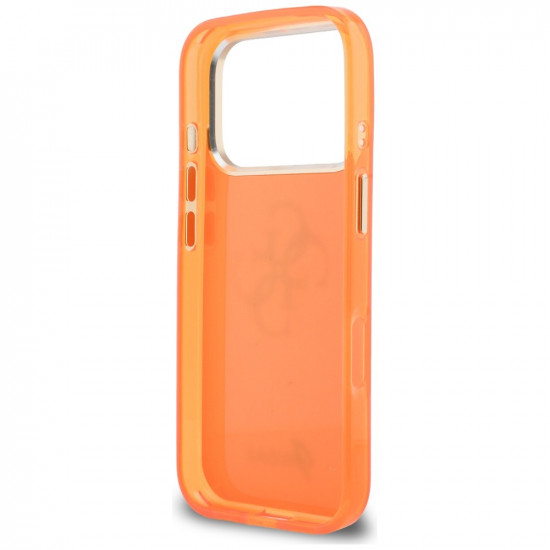 Guess IML 4G Script Metal Case for iPhone 17 Pro Orange