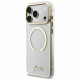 Guess IML Glitters Script Strap MagSafe Case for iPhone 17 Pro Max Clear