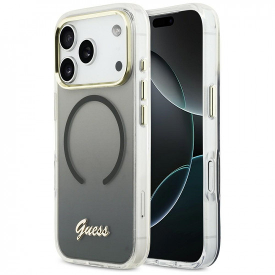 Guess IML Gradient Script Metal MagSafe Case for iPhone 17 Pro Max Black Guess IML Gradient Script Metal MagSafe Case for iPhone 17 Pro Max Black