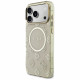 Guess IML Peony Dot MagSafe Case for iPhone 17 Pro Max Beige