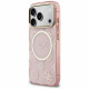 Guess IML Peony Dot MagSafe Case for iPhone 17 Pro Pink