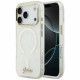 Guess IML Shell Script Metal MagSafe Case for iPhone 17 Pro Max White