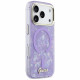 Guess IML Shell Script Metal MagSafe Case for iPhone 17 Pro Max Purple