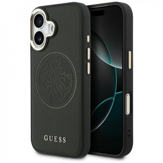 Guess Perforated 4G MagSafe case for iPhone 17 black