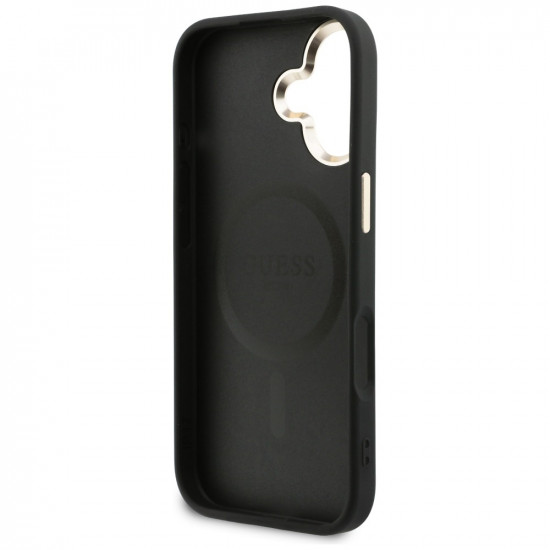 Guess Perforated 4G MagSafe case for iPhone 17 black