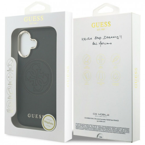 Guess Perforated 4G MagSafe case for iPhone 17 black