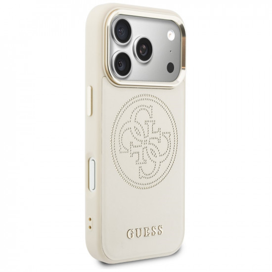 Guess Perforated 4G MagSafe Case for iPhone 17 Pro Beige