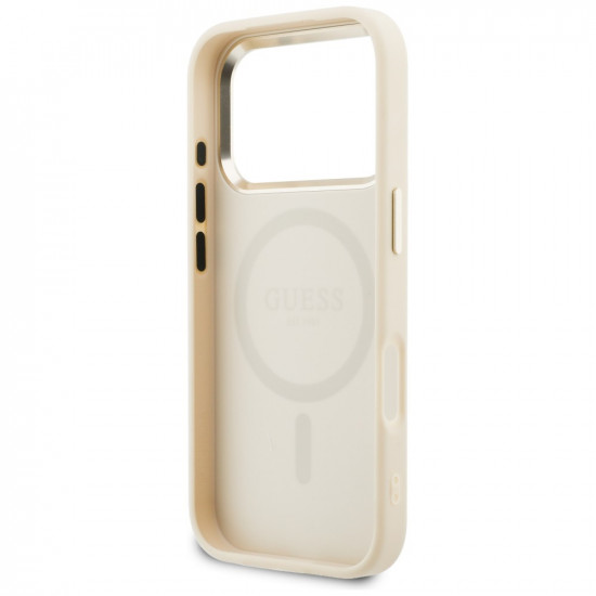 Guess Perforated 4G MagSafe Case for iPhone 17 Pro Beige