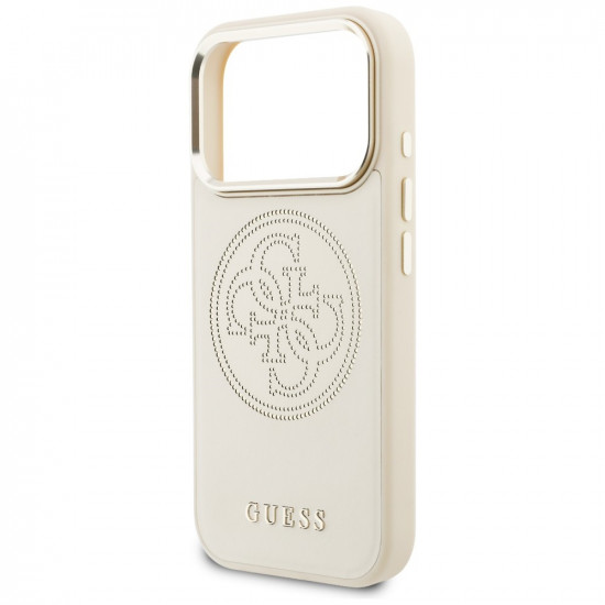 Guess Perforated 4G MagSafe Case for iPhone 17 Pro Max Beige