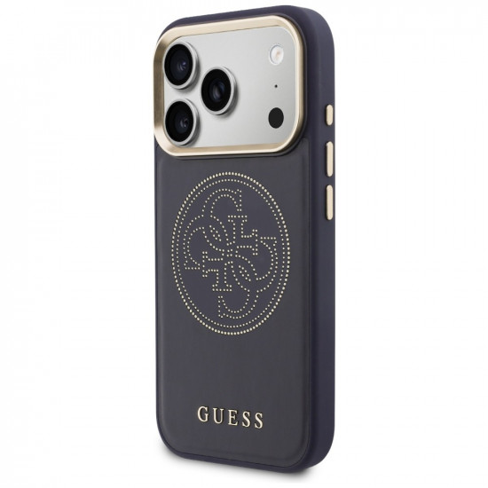 Guess Perforated 4G MagSafe case for iPhone 17 Pro Max blue