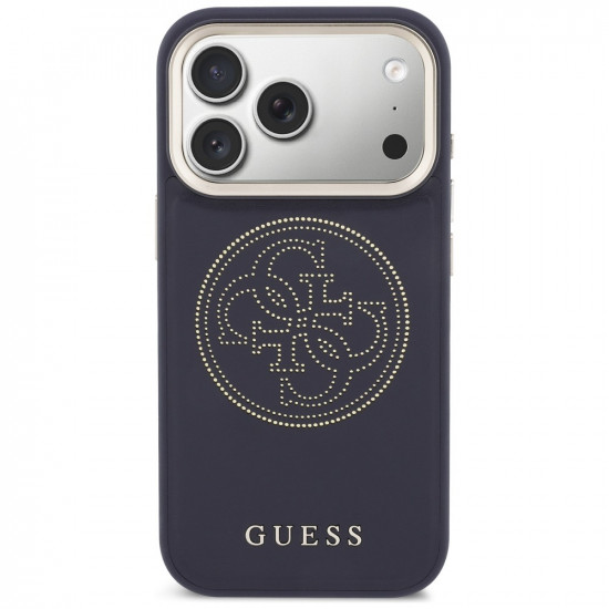 Guess Perforated 4G MagSafe case for iPhone 17 Pro Max blue