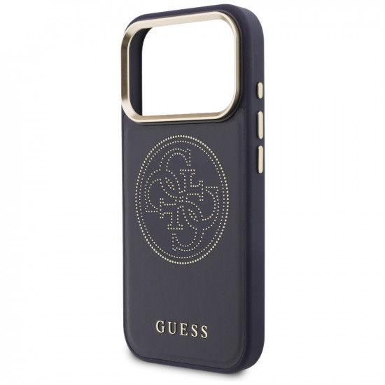 Guess Perforated 4G MagSafe case for iPhone 17 Pro blue