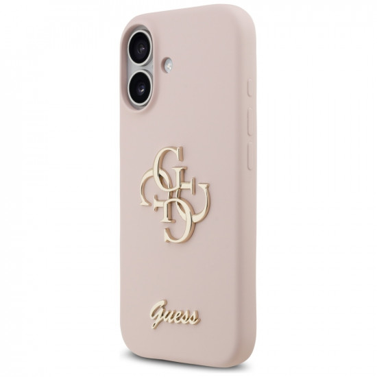 Guess Silicone Big 4G Script Case for iPhone 17 Pink