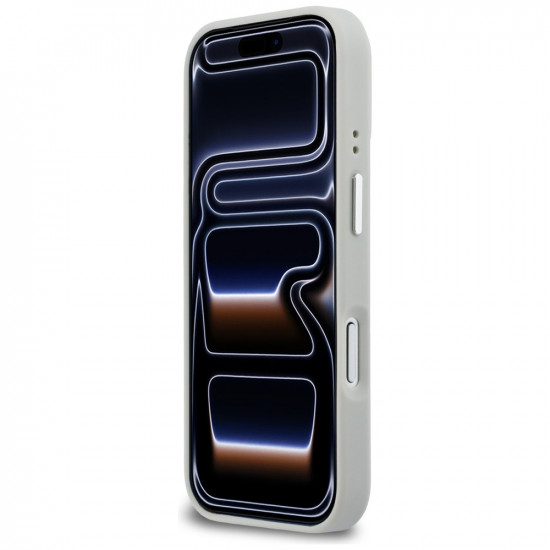 Karl Lagerfeld Croco KL Script Logo MagSafe Case for iPhone 17 Pro Silver Karl Lagerfeld Croco KL Script Logo MagSafe Case for iPhone 17 Pro Silver