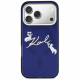 Karl Lagerfeld IML Choupettes Karl Script Logo MagSafe Case for iPhone 17 Pro Blue