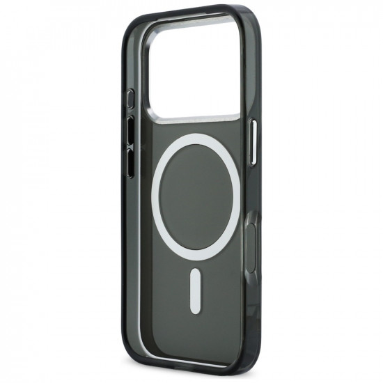 Karl Lagerfeld IML Karl &amp; Choupette Peekaboo Logo MagSafe Case for iPhone 17 Pro Black