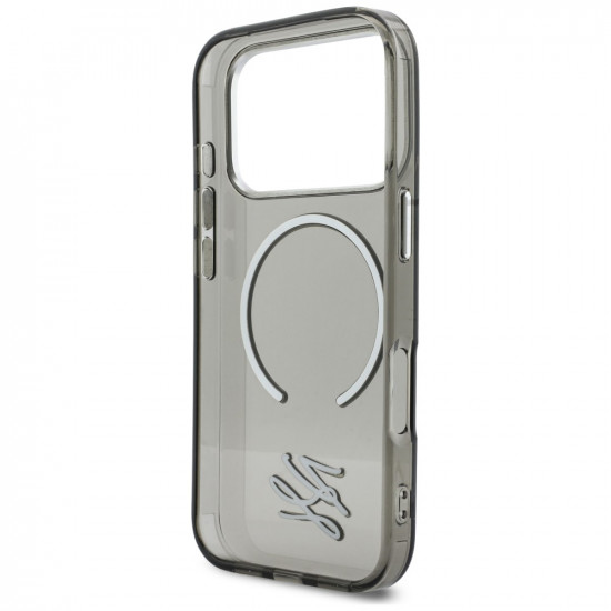 Karl Lagerfeld IML KL Script Logo MagSafe Case for iPhone 17 Pro Black