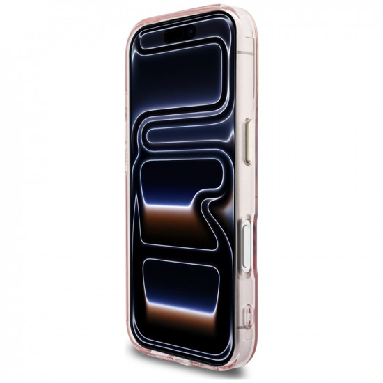 Karl Lagerfeld IML KL Script Logo MagSafe Case for iPhone 17 Pro Max Pink