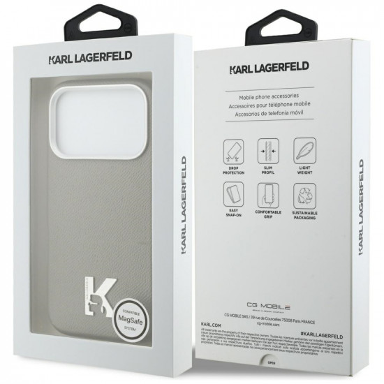 Case Karl Lagerfeld Karl Head Logo MagSafe for iPhone 17 Pro Max gray