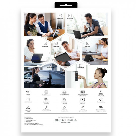 Case Typecase Flexbook Touch with keyboard for iPad Air 11" 2024/2025 silver Case Typecase Flexbook Touch with keyboard for iPad Air 11" 2024/2025 silver