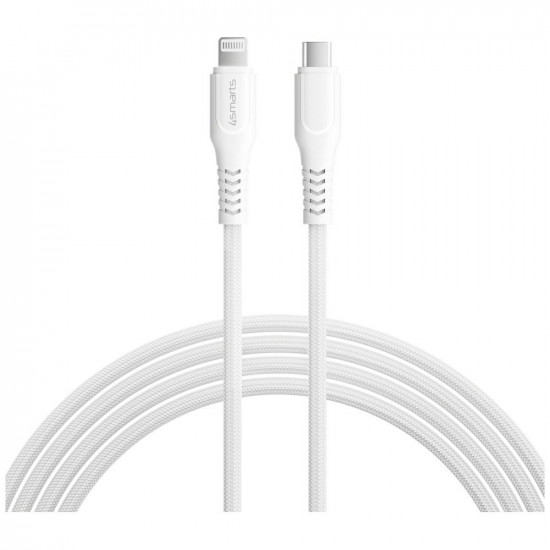 4smarts Lightning to USB-C cable 30W 1.5m white 4smarts Lightning to USB-C cable 30W 1.5m white