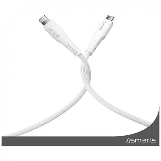 4smarts Lightning to USB-C cable 30W 1.5m white 4smarts Lightning to USB-C cable 30W 1.5m white