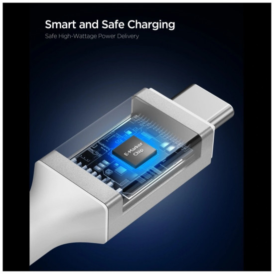 Spigen EB24015CC Essential USB-C Cable 240W 1.5m White Spigen EB24015CC Essential USB-C Cable 240W 1.5m White