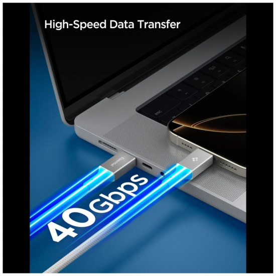 Spigen EB24015CC Essential USB-C Cable 240W 1.5m White Spigen EB24015CC Essential USB-C Cable 240W 1.5m White