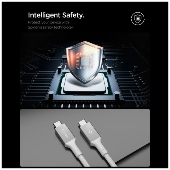Spigen EB24015CC Essential USB-C Cable 240W 1.5m White Spigen EB24015CC Essential USB-C Cable 240W 1.5m White