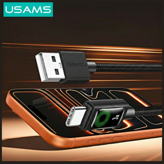 Cable USAMS U92 18W USB-C to USB-A 1.2m black
