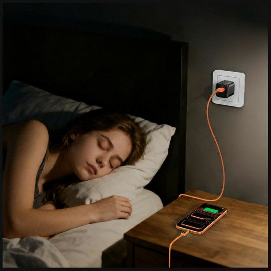 Cable USAMS U92 18W USB-C to USB-A 1.2m orange