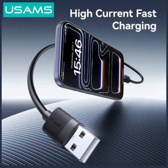 Cable USAMS U94 18W USB-C to USB-A 1m black Cable USAMS U94 18W USB-C to USB-A 1m black