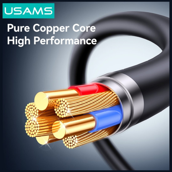 Cable USAMS U94 18W USB-C to USB-A 1m black Cable USAMS U94 18W USB-C to USB-A 1m black