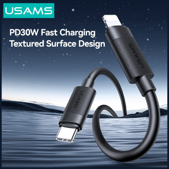 Cable USAMS U94 30W USB-C to Lightning 1m black