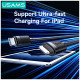 Cable USAMS U94 30W USB-C to Lightning 1m black