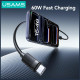 Cable USAMS U94 60W USB-C to USB-C 1m black