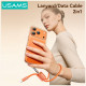 Cable USAMS U97 60W USB-C to USB-C handstrap 30cm orange