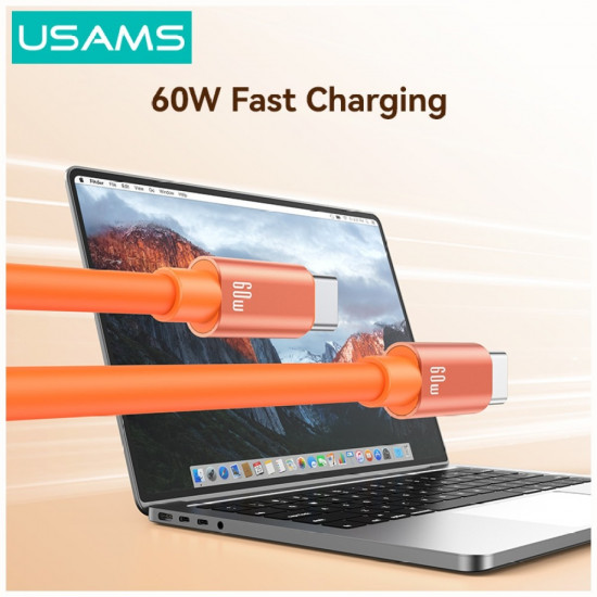 Cable USAMS U97 60W USB-C to USB-C handstrap 30cm tarnish