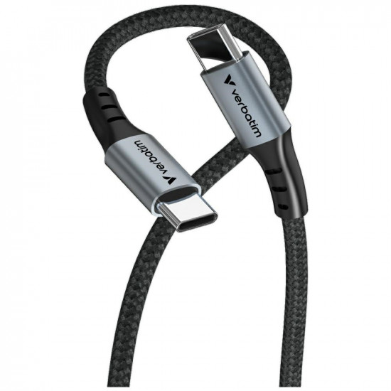 Verbatim Sync & Charge USB-C to USB-C Cable 100W PD3.0/QC3.0 120cm Black 31846 Verbatim Sync & Charge USB-C to USB-C Cable 100W PD3.0/QC3.0 120cm Black 31846
