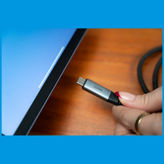 Verbatim Sync & Charge USB-C to USB-C Cable 100W PD3.0/QC3.0 120cm Black 31846 Verbatim Sync & Charge USB-C to USB-C Cable 100W PD3.0/QC3.0 120cm Black 31846