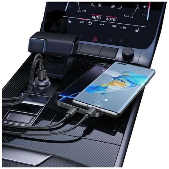 Car charger USAMS CC322 30W 1xUSB-A 1xUSB-C tarnish Car charger USAMS CC322 30W 1xUSB-A 1xUSB-C tarnish