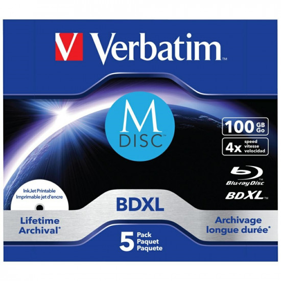 Verbatim BDXL 100GB 4xSpeed Print Disc 5 pcs 43834 Verbatim BDXL 100GB 4xSpeed Print Disc 5 pcs 43834