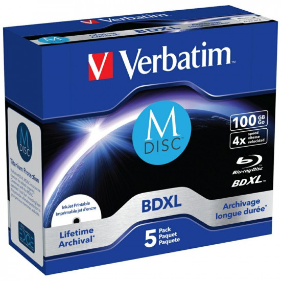 Verbatim BDXL 100GB 4xSpeed Print Disc 5 pcs 43834 Verbatim BDXL 100GB 4xSpeed Print Disc 5 pcs 43834