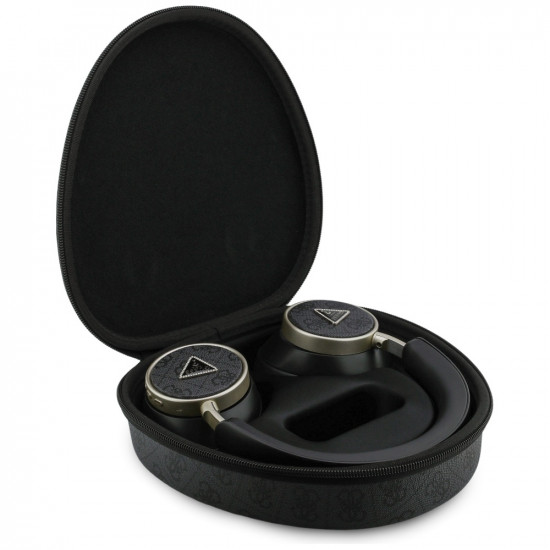 Headphones Guess 4G Triangle Logo Bluetooth ENC black