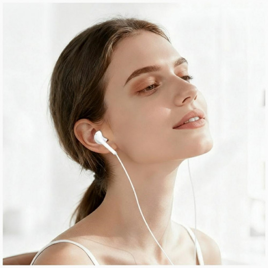 Stereo headphones USAMS EP-50 USB-C 1.2m white Stereo headphones USAMS EP-50 USB-C 1.2m white