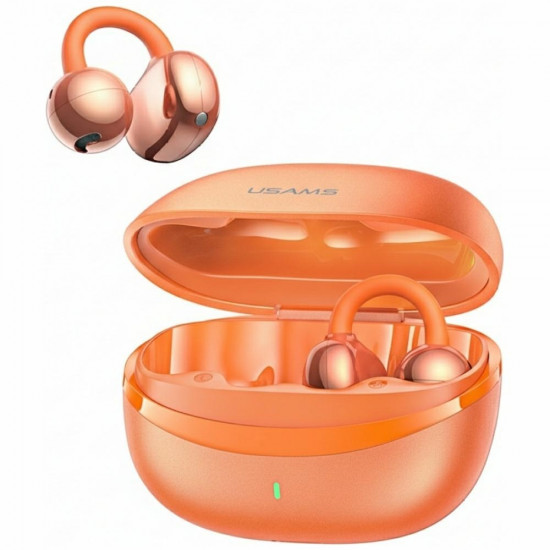 Headphones TWS USAMS R03 Echo Clip-on Bluetooth 6.0 wireless orange Headphones TWS USAMS R03 Echo Clip-on Bluetooth 6.0 wireless orange
